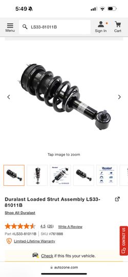 Chevy - Duralast Loaded Strut Assembly LS33-81011B