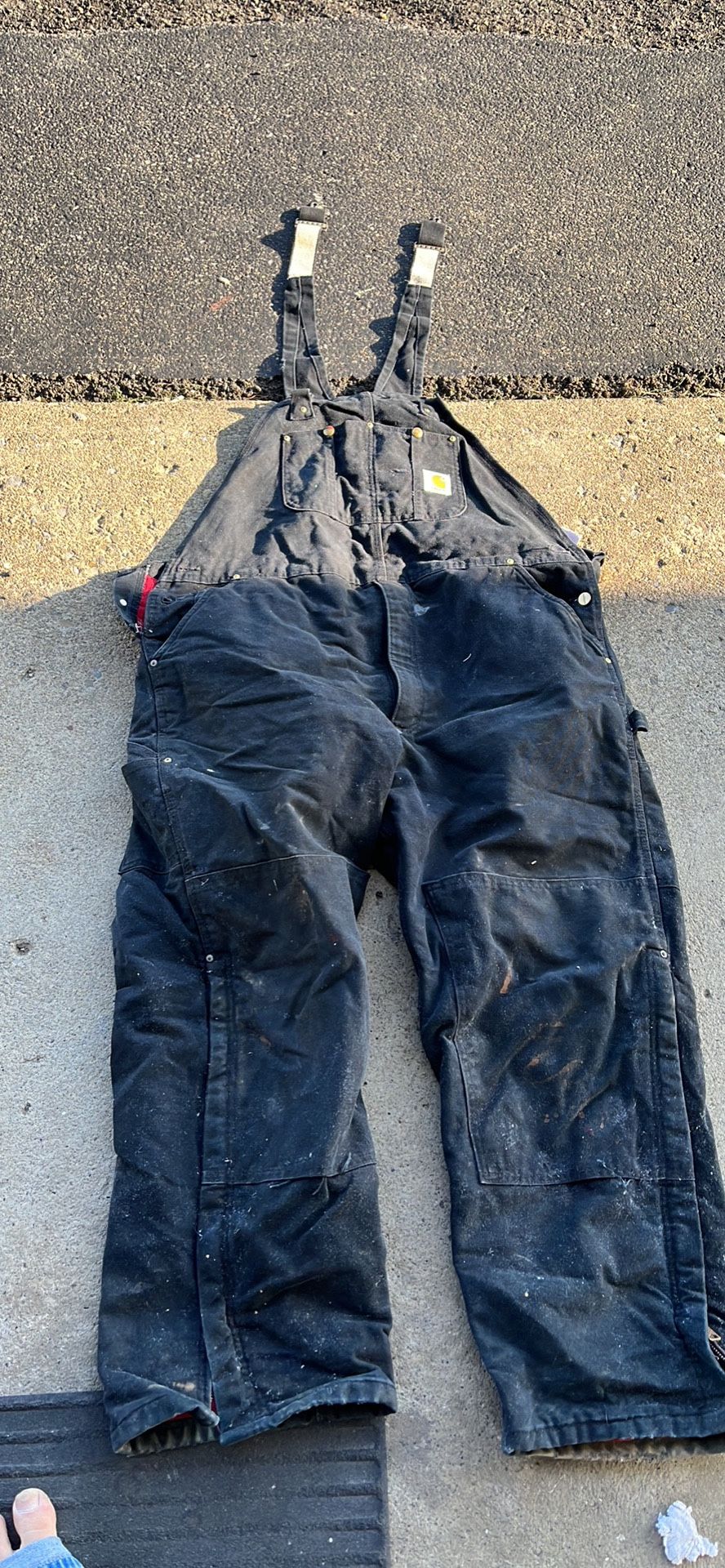 Almost New Size 40 Waist Bib Coveralls And Heavy Duty Gloves