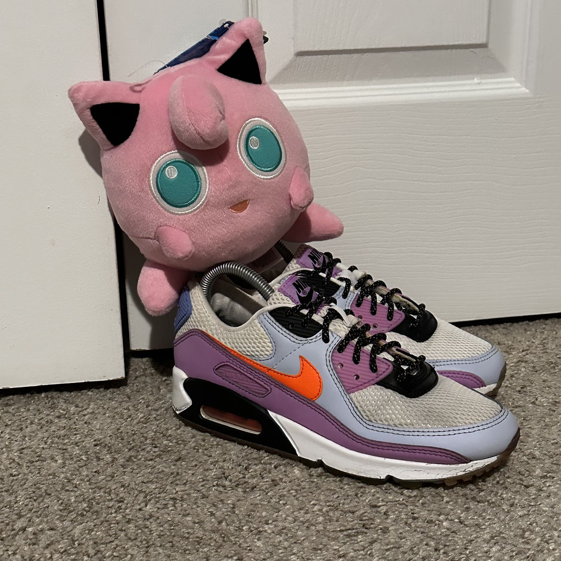 Nike Air Max 90 Carnival White Crimson Purple Women's Shoes Size 7 (CW6029-100)