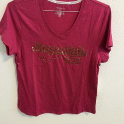 Ladies V Neck T Shirt