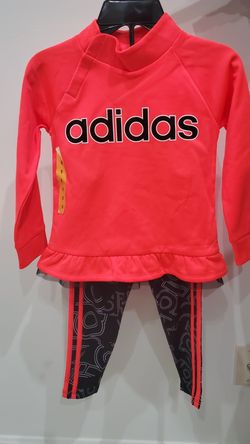 Adidas girls track pant with jersey size 5