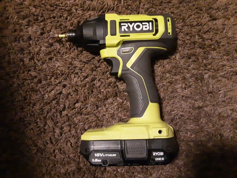 Ryobi 1/4in Impact Driver PCL235 + 1.5Ah 18V Lithium Battery Perfect Condition