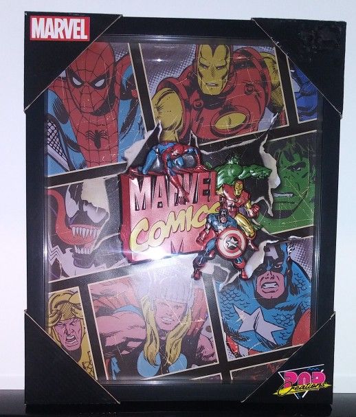 Marvel Comics 3D Framed Wall Photo 15x13x1.5