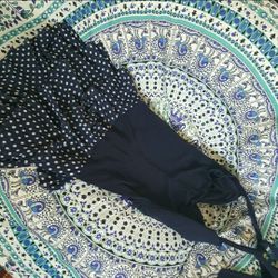 Polka Dot Ruffle tie halter top Dress