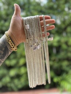 7mm Silver Cuban Link Chain