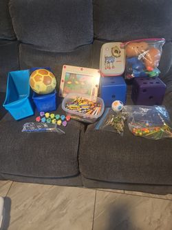 New crayons,MR&MRS Potatoe Heads ,Magnetic board,Large Dice