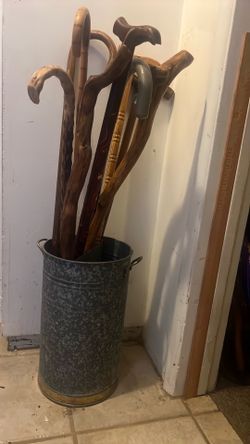 Umbrella stand and canes