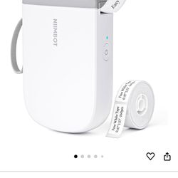 NIIMBOT Label Maker with Tape D11 0.5 Inch Bluetooth 300 DPI Portable Label Printer Rechargeable White