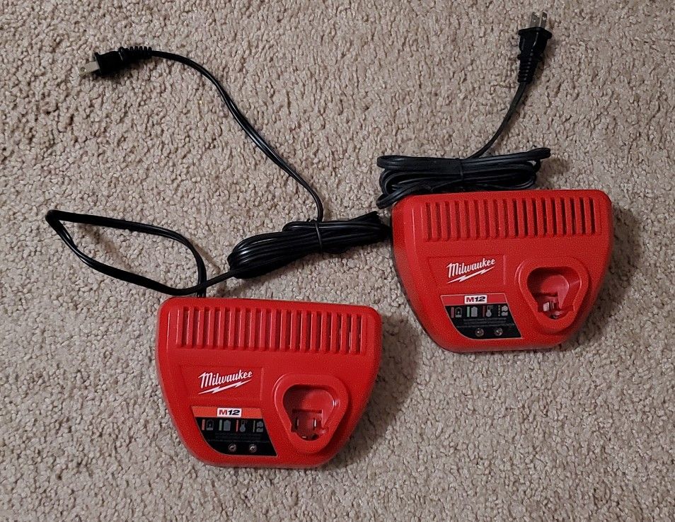 2 Milwaukee M12 Chargers (New)