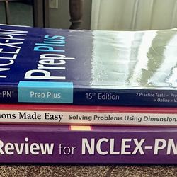 NCLEX-PN Bundle Pack Of Study Guide  Books & Textbooks, Brand New Condition