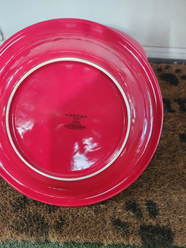 Sonoma Crimson Red Plates