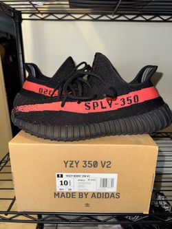 Adidas Yeezy Boost 350 V2 Core Black Red Sz10.5