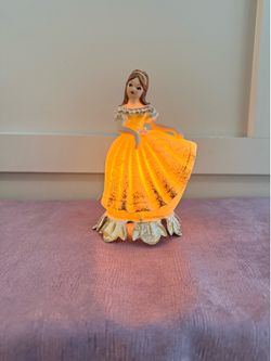 VTG 1960s porcelain doll night light, Aladdin Giftware in Japan.