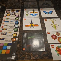 LEGO Instruction Manual Lot – Botanical, Insect & Art Sets (15 Manuals Total)