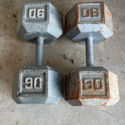 90 pound dumbbells
