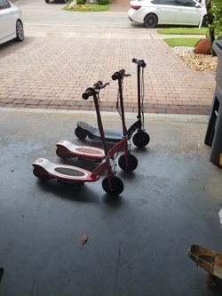 3 Razor Electric Scooters