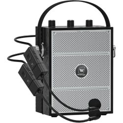 50W Voice Amplifier with 2 Mics,Microphone with Speaker
Portable Sound System with Microphone,Bluetooth Speaker Megaphone for Teachers, Classroom, Ou