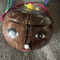 Vintage handmade Hawaii coconut girl purse