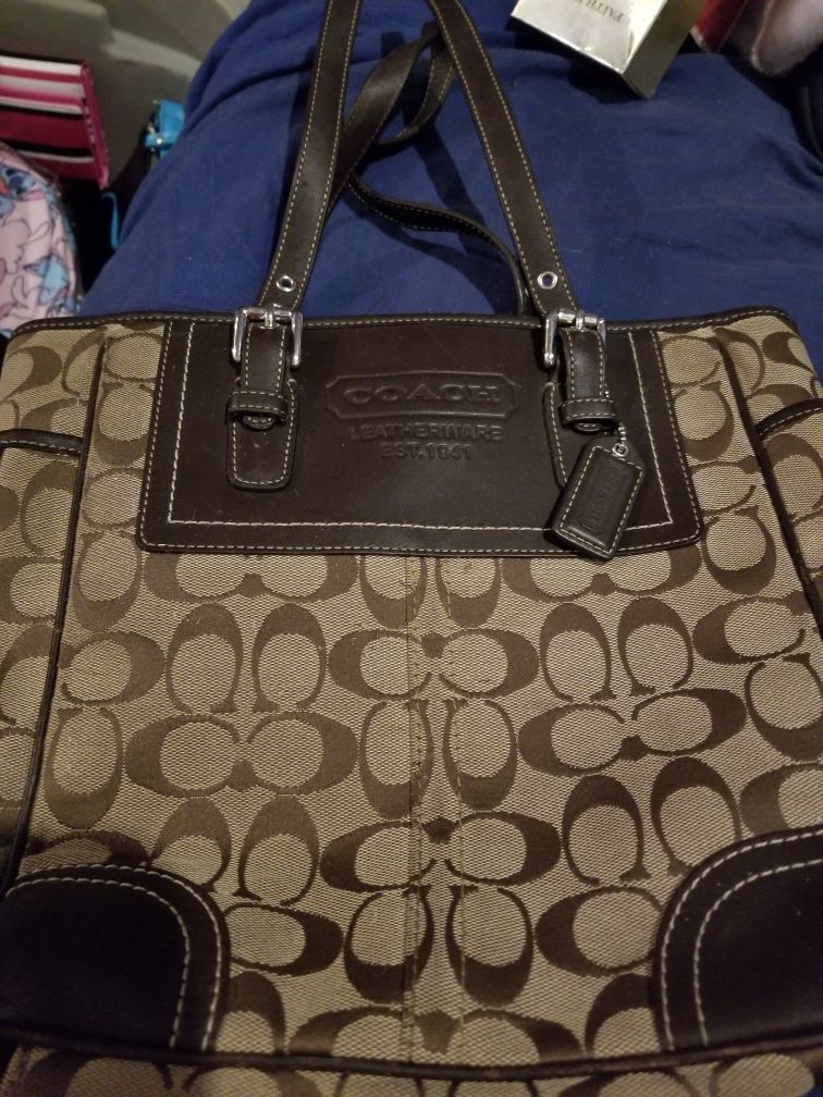 Brown coach purse