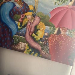 Colorful Surreal Decorative Art  / Large Wall Painting