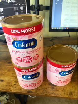 3 large Enfamil Infant formula