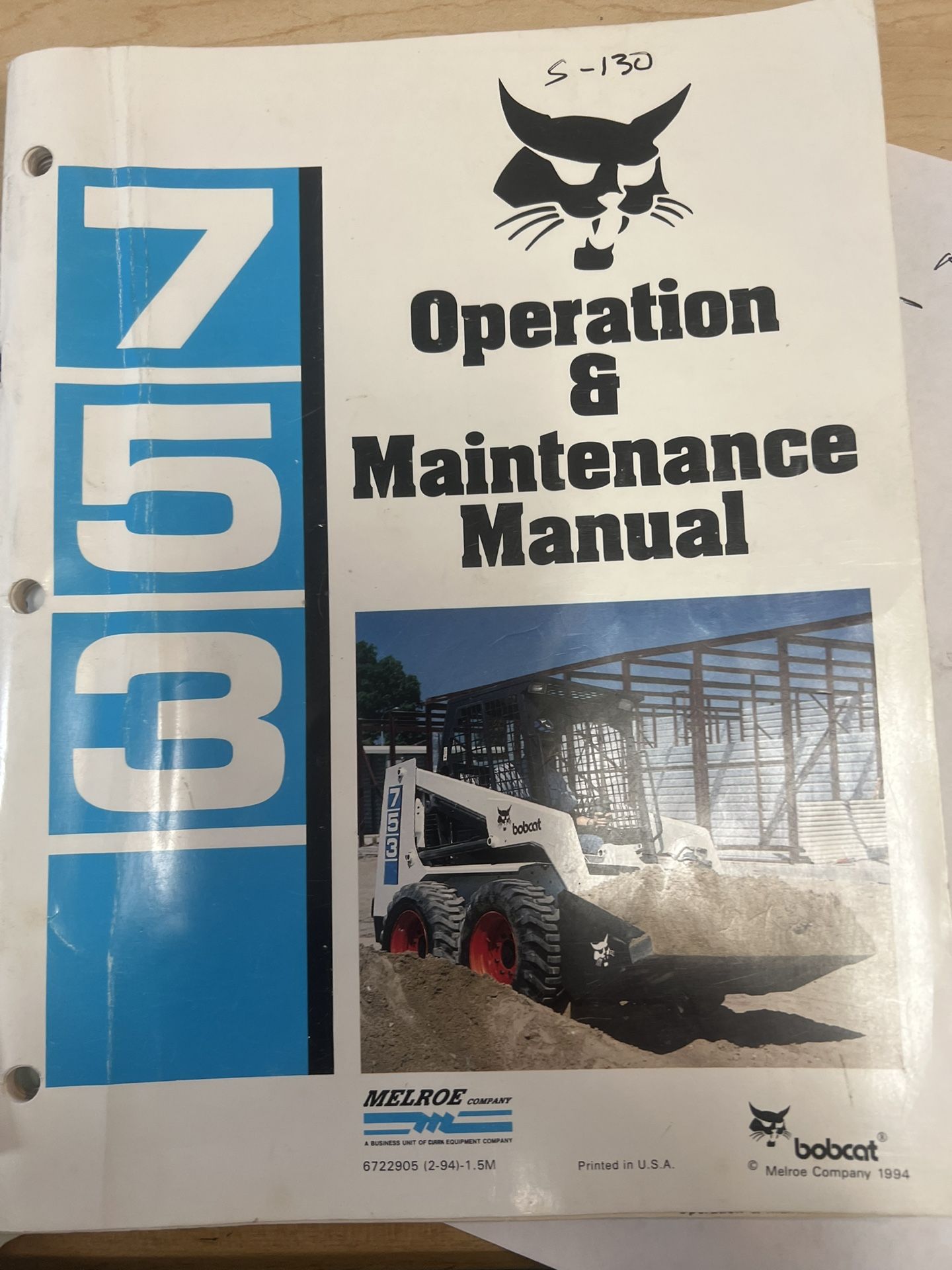 Bobcat 753 skid steer with backhoe attachment