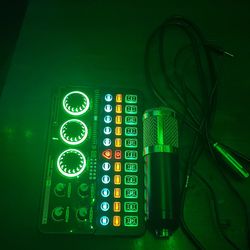 Music soundboard and microphone