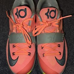 Nike KD 7 GS 35,000 Degrees Bright Mango Youth Size 4.5Y Shoes 