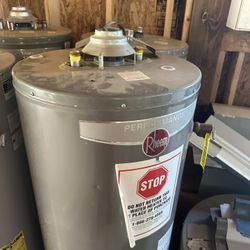 Used For Less A Month Like New Rheem- Performance 50 Gal. Tall 6-Year 38,000 BTU Natural Gas Tank Water Heater