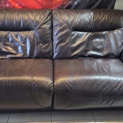 Brown Leather Couch