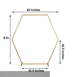 Hexágono De Metal 8pies De Alto- Backdrop $60dlls O Mejor Oferta