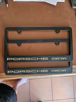 Poarche  license plate  cover