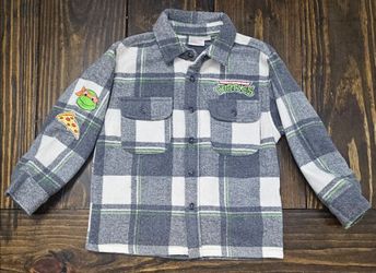 Teenage Mutant Ninja Turtles Plaid Shirt Size Xs(4-5)