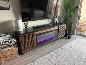 TV Stand with Electric Fireplace Insert