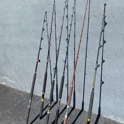 6 fishing rods 