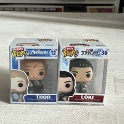 2 BITTY Thor #12 Loki #36 1" Funko Pops Avengers Infinity Saga Marvel MCU Movies