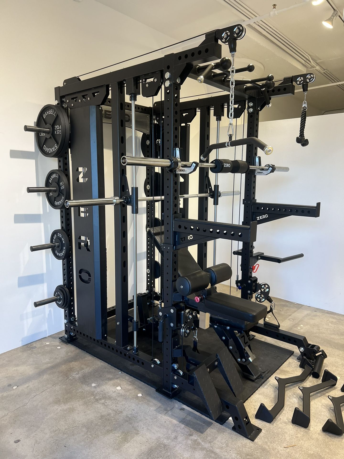 Smith Machine 500 | Adjustable Bench | 245lb Cast Iron Olympic Weights | 7ft Olympic Bar | Fitness | Gym Equipment | FREE DELIVERY/INSTALLATION 🚚 🛠️