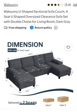 U-shaped sectional sofa