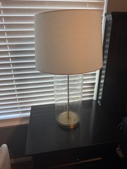 2 Glass Lamps with Shades