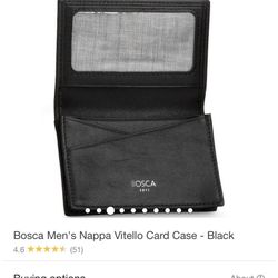 Bosca MINT CONDITION black wallet
