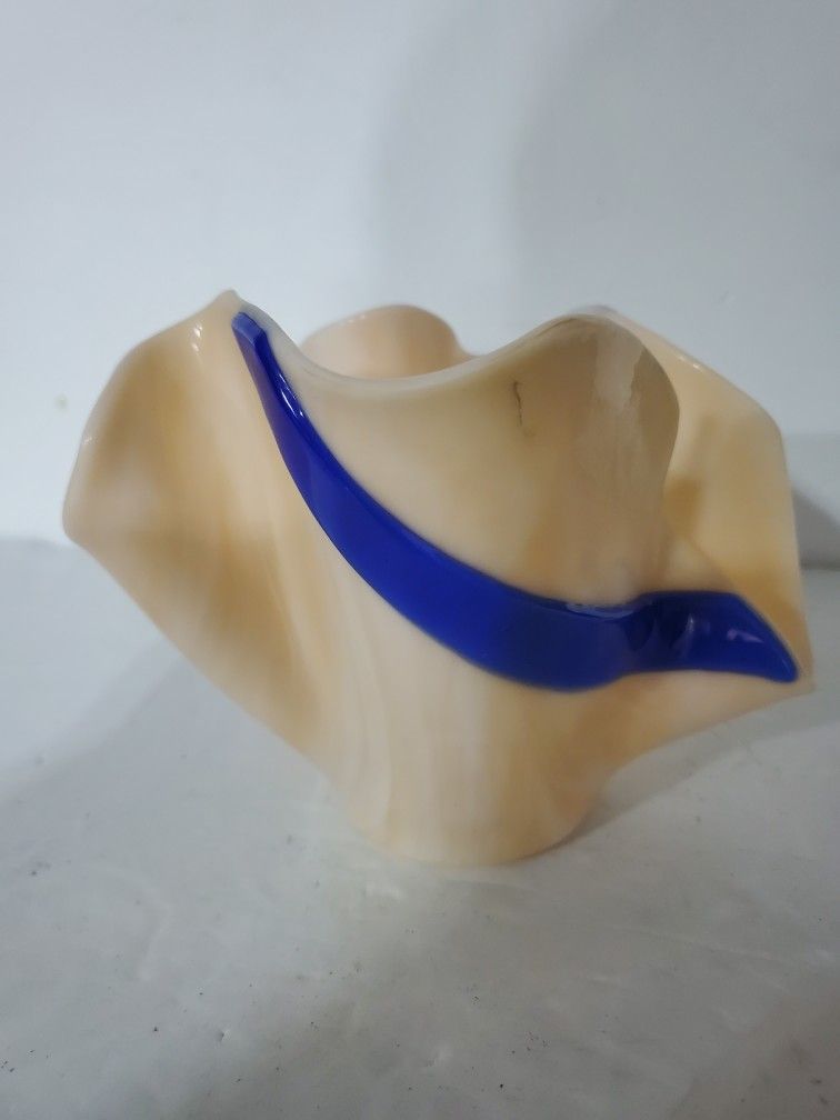 Hand-blown Glass Art Bowl