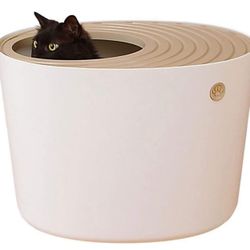 Cat Litter Boxes, High Capacity Ultra Wide-Angle Flip 