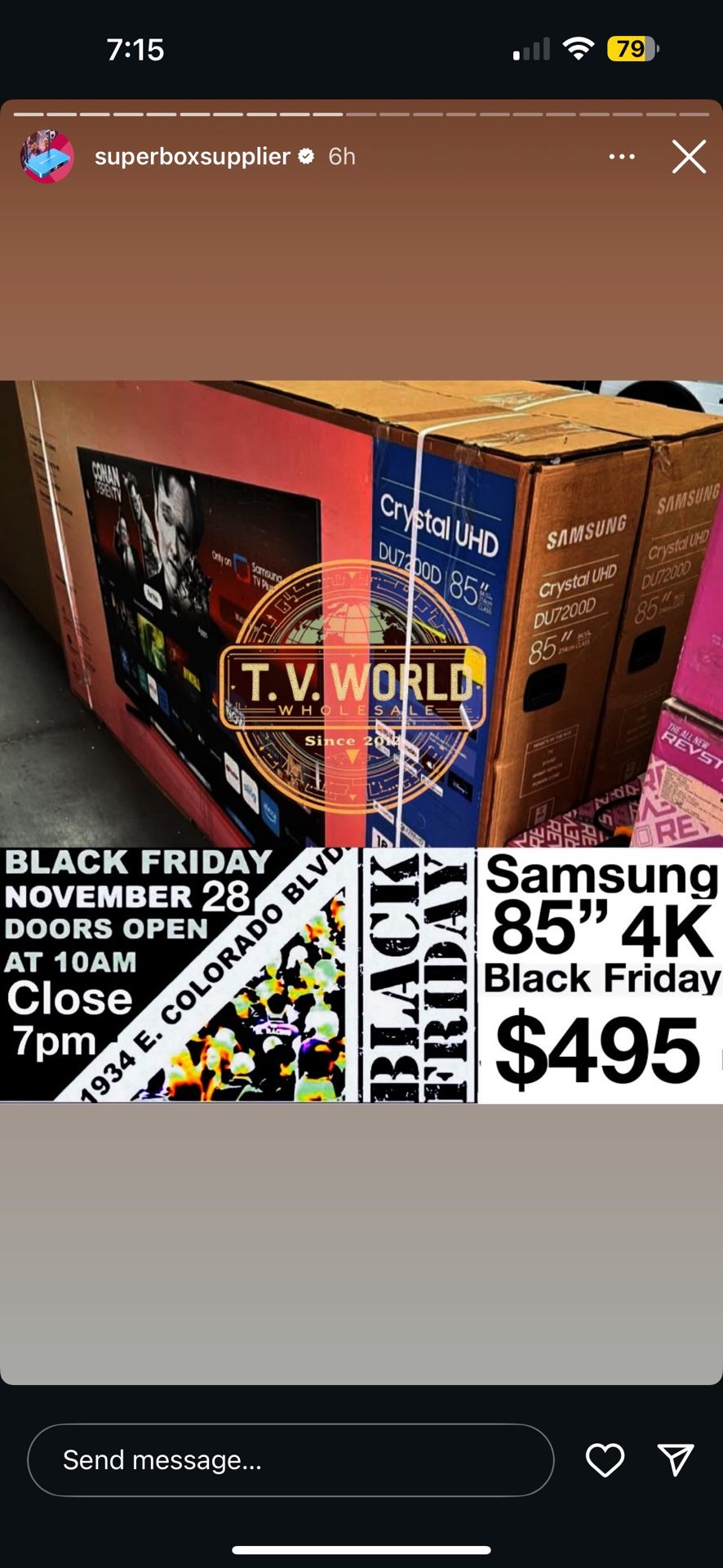 BRAND NEW BLACK FRIDAY DEAL SAMSUNG 85inch 