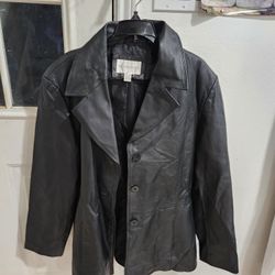 Black Leather Worthington Women's Jacket 