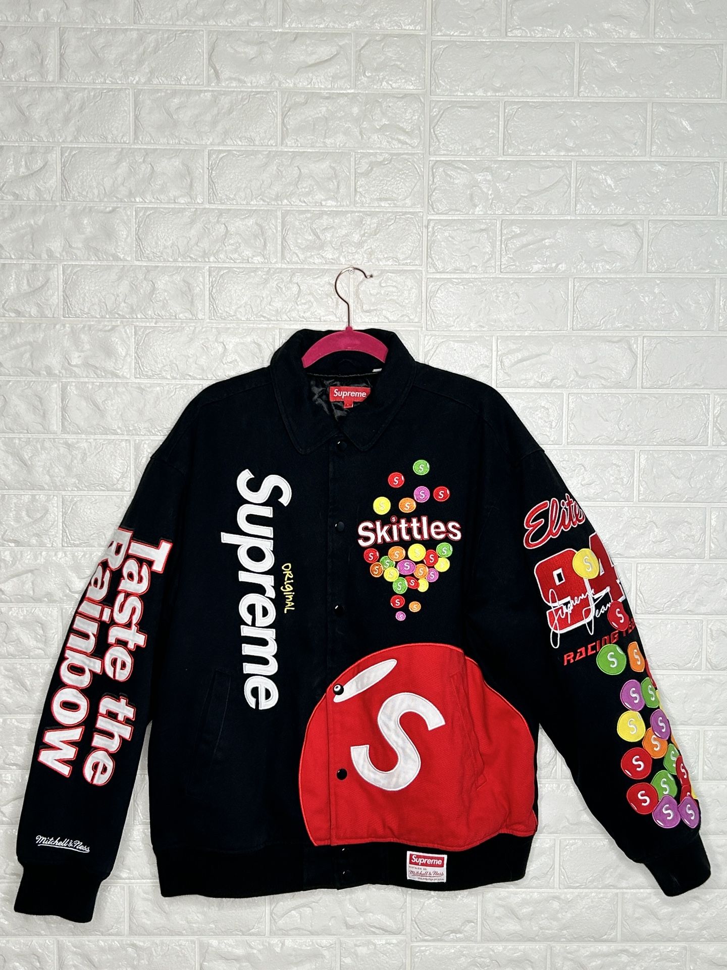 Supreme®/Skittles®/Mitchell & Ness® Varsity Jacket
