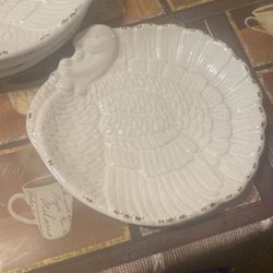 Thanksgiving Turkey Decor Plates