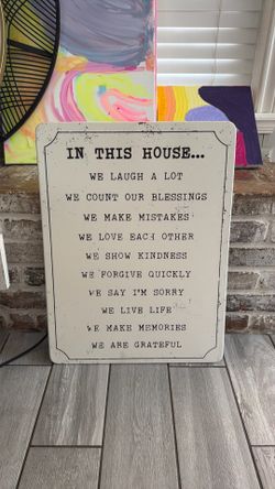 In This House Decorative Wall Sign