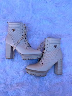 Guess Platform Lace-Up Ankle Boots
