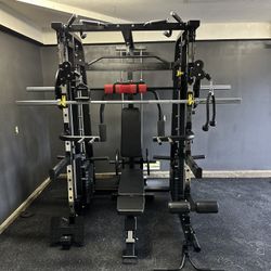 Smith Machine 300 | Adjustable Bench | 245lb Cast Iron Olympic Weights | 7ft Olympic Bar | Fitness | Gym Equipment | FREE DELIVERY/INSTALLTION 🚚 