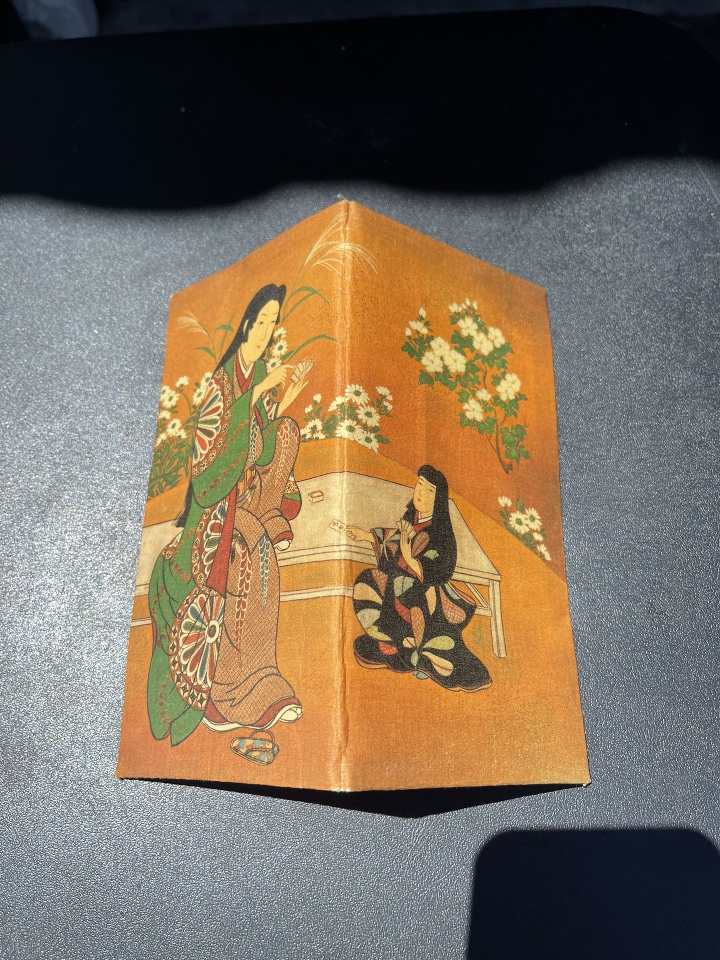 Vintage Japanese Billfold Wallet Zemliya Wagami Paper Geisha Never Used